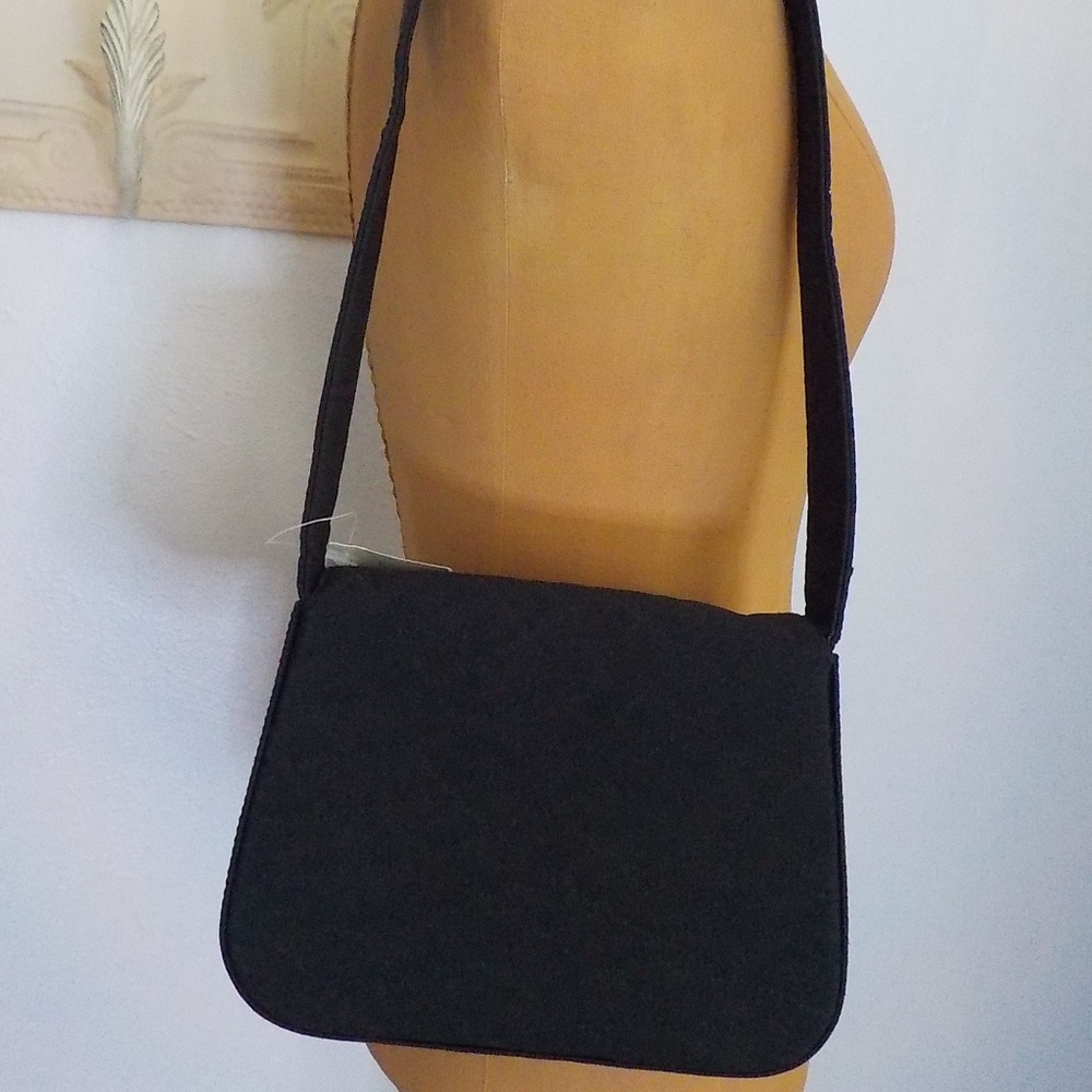 Tosca Black Fabric Shoulder Bag - Picture 3 of 8
